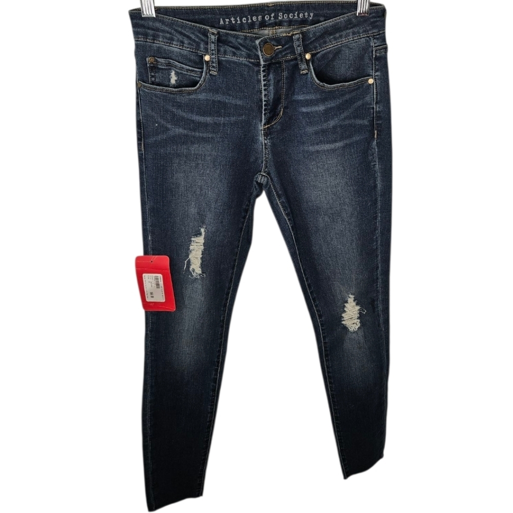 NWT Articles Of Society Sarah Skinny Ankle Raw Hem Jeans